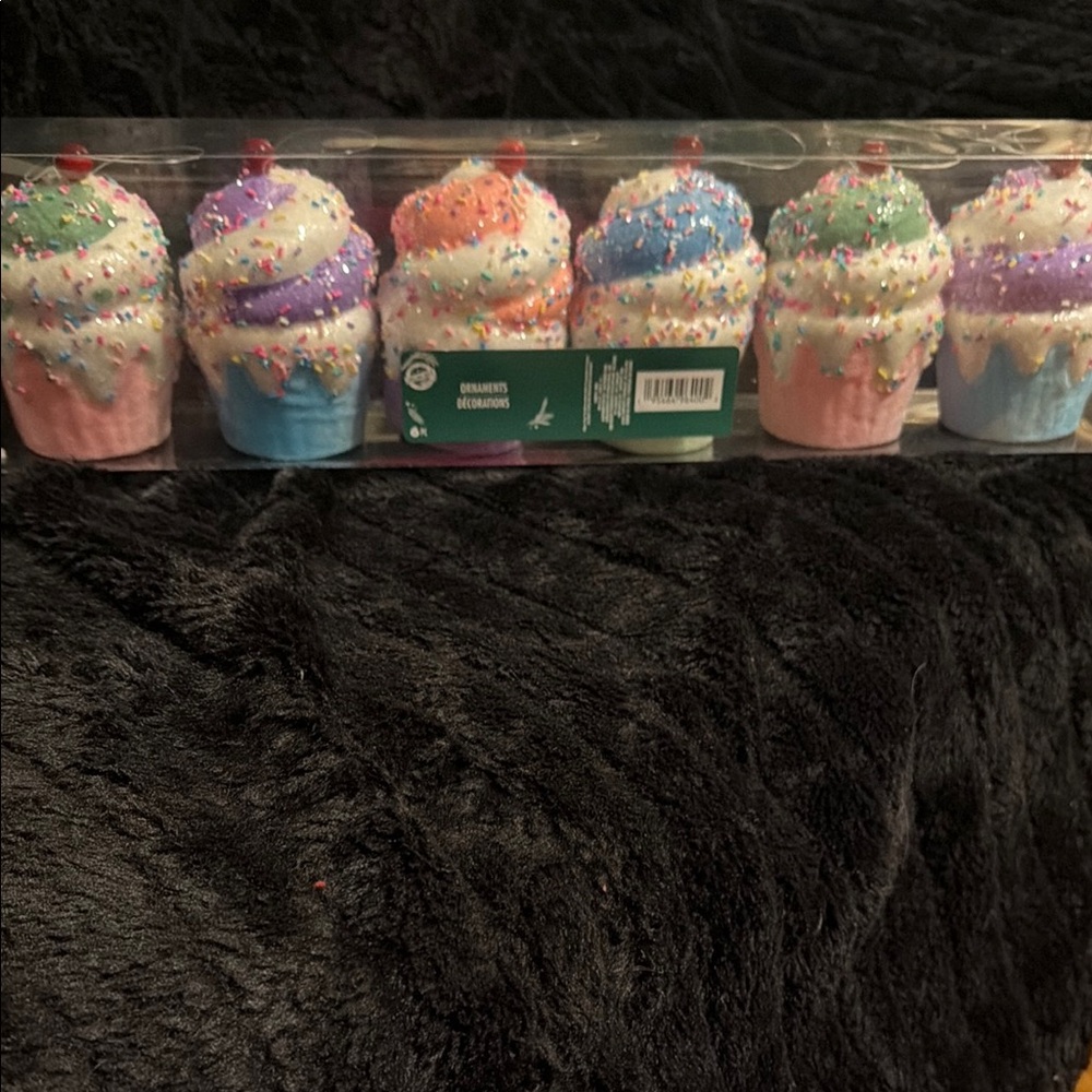 Cupcake Ornament Set - Pastel Multicolor Home Party Decorations